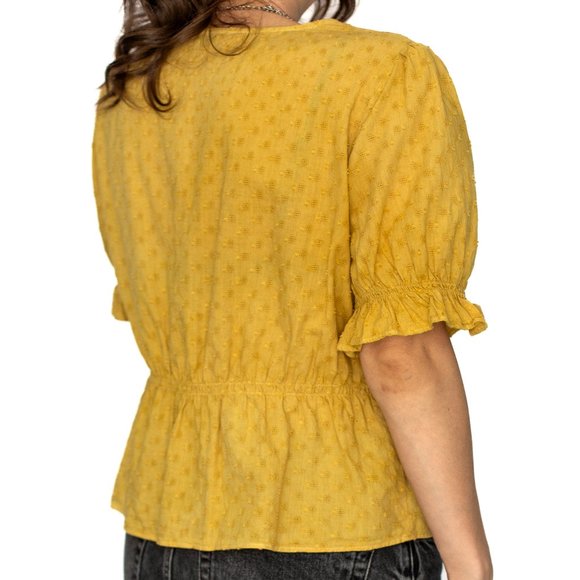 Madewell • Small • Short Sleeve Blouse • Yellow - Picture 6 of 8